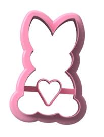 Haasje met hartje cookie cutter