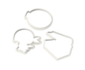 Piraat 3 delig cookie cutters