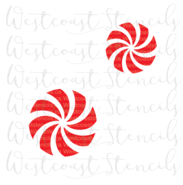 Peppermint cookie stencil