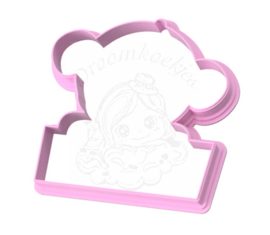 Aap / beertje met bord cookie cutter