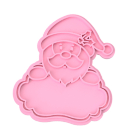 Santa banner # & cookie cutter - 2 delig