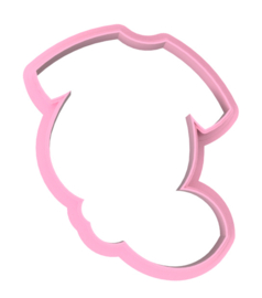 Romper met knoop cookie cutter