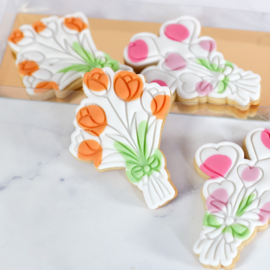 Tulpen stempel & cookie cutter 2-delig