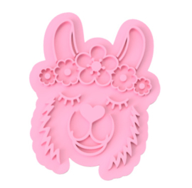 Llama stempel  & cookie cutter - 2 delig