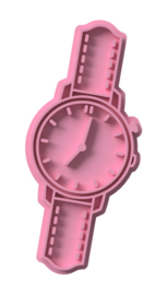 Horloge stempel  & cookie cutter - 2 delig