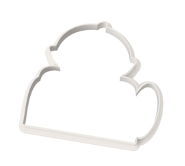 Worm plaque school cookie cutter