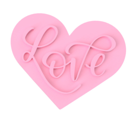 LOVE stempel & cookie cutter