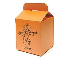 Doosje HALLOWEEN kubus 10 x 10 cm.