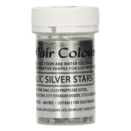 Sugarflair Metallic Stars Silver 3g