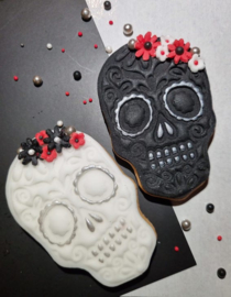 Skull stempel & cookie cutter - 2 delig