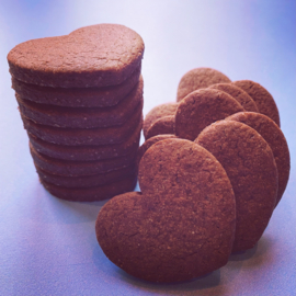 chocolate cookies soft bite inside - non spread