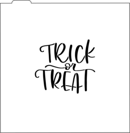 Trick or treat cookie stencil