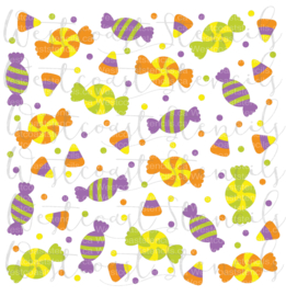 Halloween candy back stencil 3 pieces