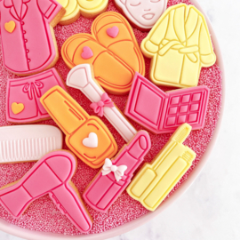 Make up borstel stempel & cookie cutter 2 delig