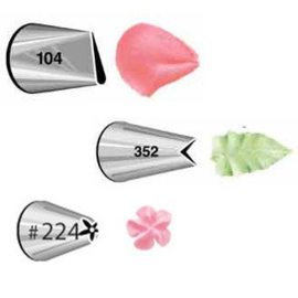 Wilton Decorating Tip Set #104, #352, #224