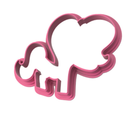 Zombi unicorn cookie cutter & stencil