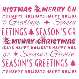 Christmas Word Wrapping Stencil