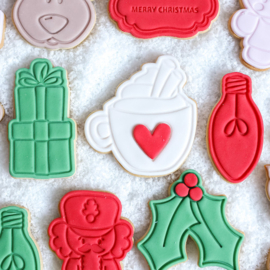 Koffie met kaneel stempel & cookie cutter - 2 delig