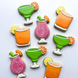 3 x cocktail glazen cookie cutter