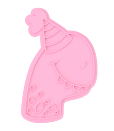 Feest dino stempel  & cookie cutter - 2 delig