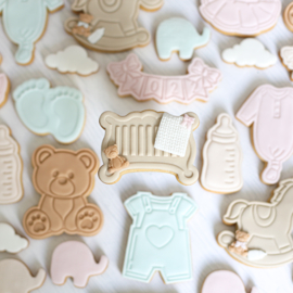 Ledikant cookie stempel & cookie cutter 2 delig