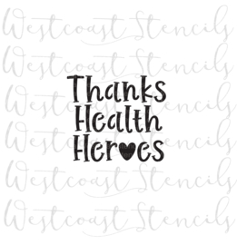 Thanks health hero cookie stencil