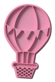 Luchtballon vlag  stempel & cookie cutter 2 delig - 10 cm