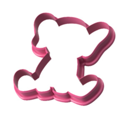 Zittende olifant cookie cutter & hulp  stencil