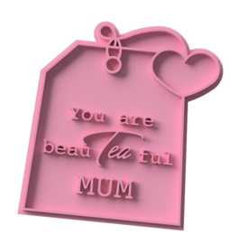 Theezakje 1 stempel & cookie cutter 3-delig