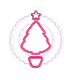 Kerstboom puzzel cookie cutter set