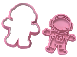 Astronaut stempel  & cookie cutter - 2 delig