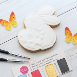 haasje met paas ei stempel & cookie cutter 2 delig