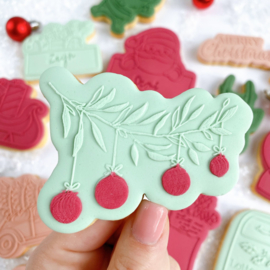 Kerst-  kersttak christmas cookie out boss & cookie cutter -  2 delig