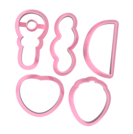 Sugar candy mini cookie cutters 5 delig