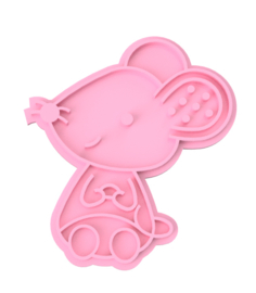 muis stempel  & cookie cutter - 2 delig