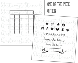 Calender stencil (2 delig)