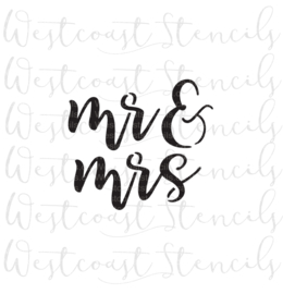 Mr & MRS  cookie stencil