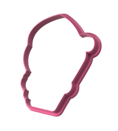 Sint met staf cookie cutter & hulp stencil