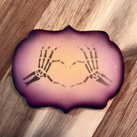 Skelet handen stencil