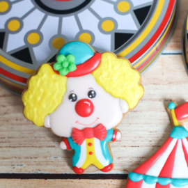 Circus clown cookie cutter & stencil
