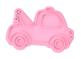 takel wagen stempel  & cookie cutter - 2 delig