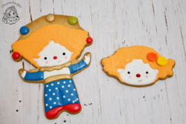 Clown hoofd  cookie cutter 5 cm