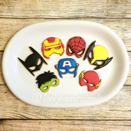 Superhelden maskers cookie cutters 7 delig