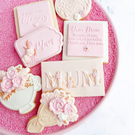 Moeder -Bloemen - 2 delig met cookie cutter