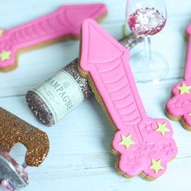Vuurpijl stempel  & cookie cutter - 2 delig