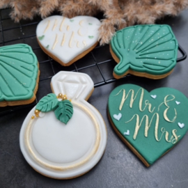 Trouwring stempel & cookie cutter 2 delig