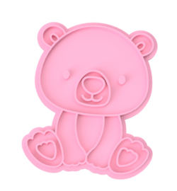 beertje baby stempel  & cookie cutter - 2 delig