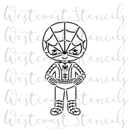 Kid spiderman stencil