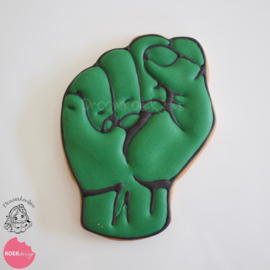 Hulk hand cookie cutter