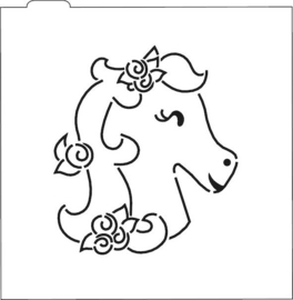 Paard GiGi cookie cutter & hulp stencil